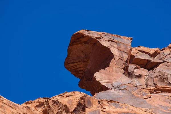 Zandstenen Muren Aan Top Van Glen Canyon Die Duizenden Jaren — Stockfoto