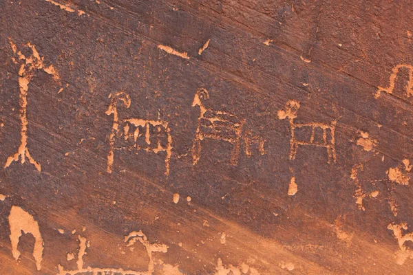 Uralte Felszeichnungen Die Die Sandsteinmauern Des Glen Canyon Colorado River — Stockfoto