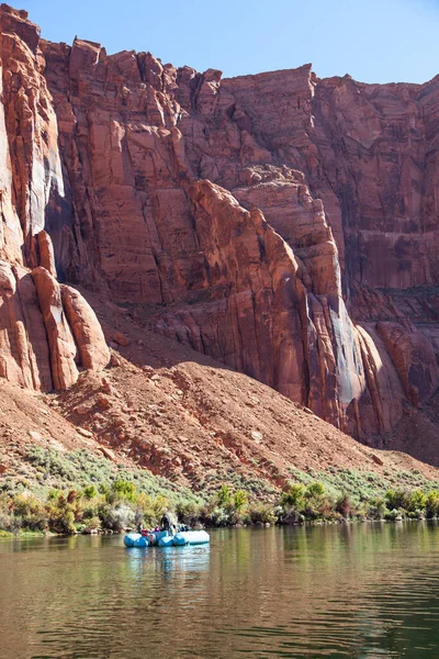 Point Glen Canyon Horseshoe Bend Colorado River Light Sparkles Surface — стоковое фото