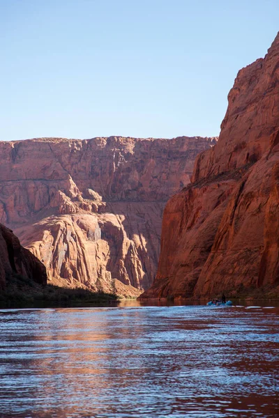 Rafting Una Zona Tranquilla Del Fiume Colorado Attraverso Horseshoe Bend — Foto Stock