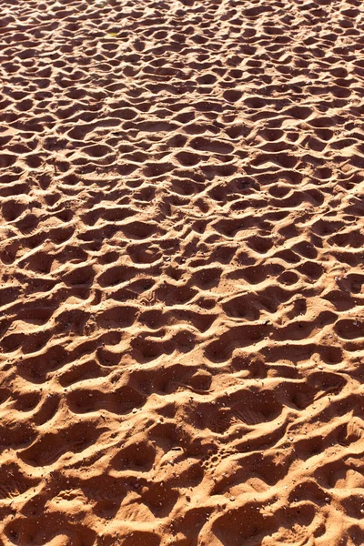 Sandstranden Lees Färja Landar Glen Canyon Med Hundratals Fotspår Kvar — Stockfoto