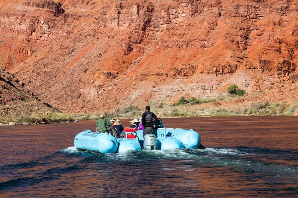 Glen Canyon Arizona Estados Unidos Octubre 2014 Una Balsa Goma — Foto de Stock