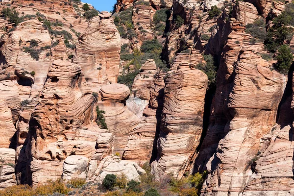 Antigua Roca Arenisca Que Sido Erosionada Por Tiempo Patrones Circulares — Foto de Stock