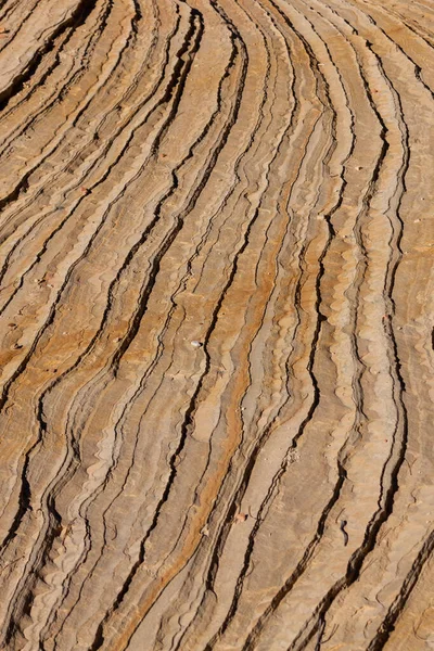 Многослойная Поверхность Песчаника Которая Разрушалась Протяжении Тысяч Лет Национальном Парке — стоковое фото