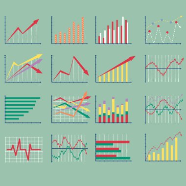 Grafik grafik finans, illüstrasyon Eps 10 vektör.