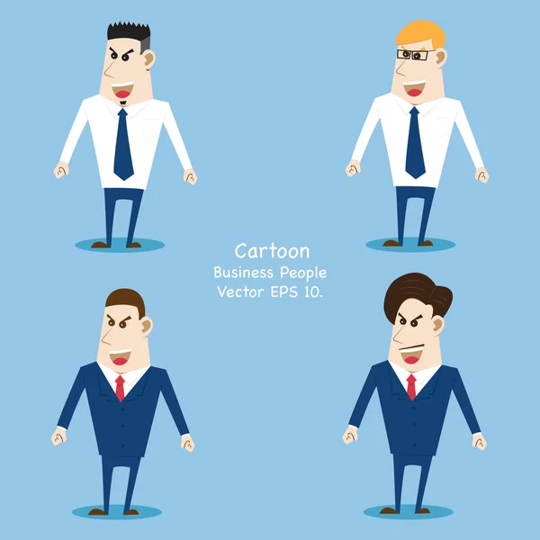 Concept avec les gens de bande dessinée d'affaires, Illustration vectorielle EPS 10 . — Image vectorielle