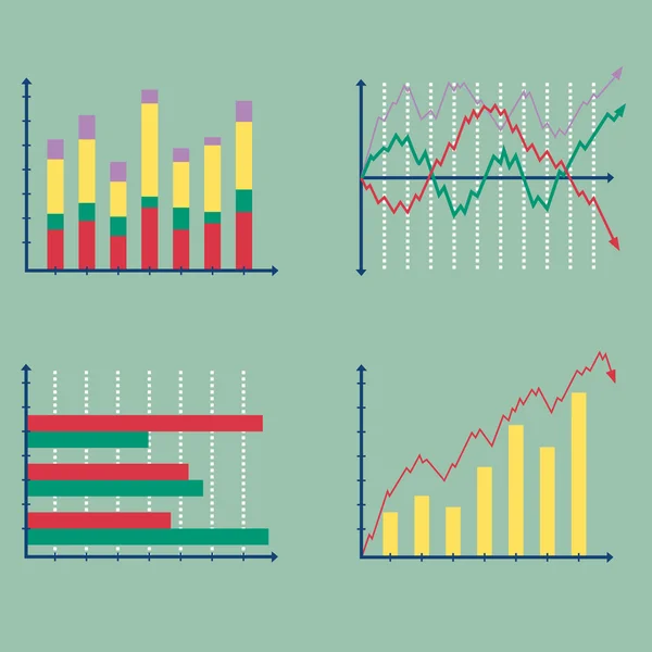 Finansiera graf grafik, vektorgrafik Illustration Eps 10. — Stock vektor