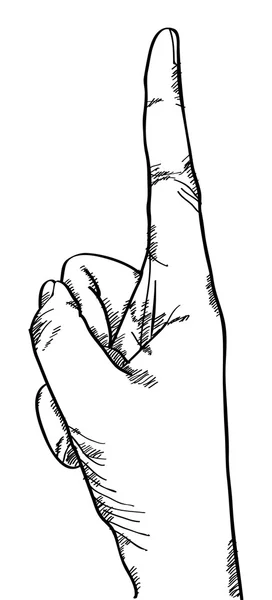 Doodle ruka načrtl nahoru, vektorové ilustrace Eps 10. — Stockový vektor