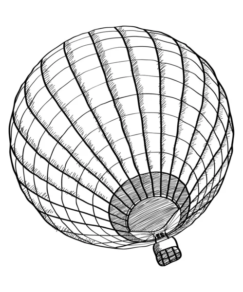 Doodle of Hot Air Balão Vector Sketch Up line, EPS 10 . — Vetor de Stock