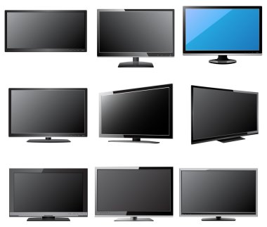 LCD and LED TV Vector Illustration, EPS 10.