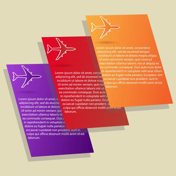 Colorful Modern Template Design Banner, Vector Illustration EPS 10. — Διανυσματικό Αρχείο