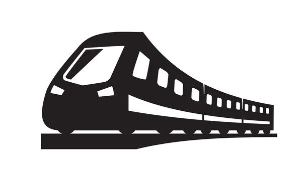 Iconos de tren negro — Vector de stock