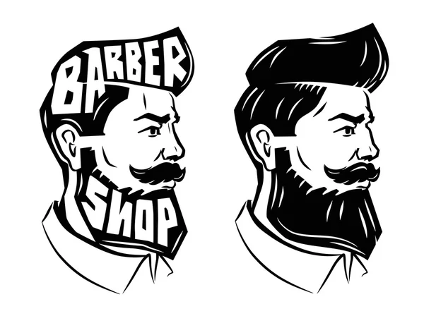 Homens com barba — Vetor de Stock