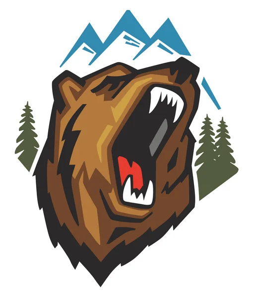Wektor wściekły niedźwiedź — Wektor stockowy