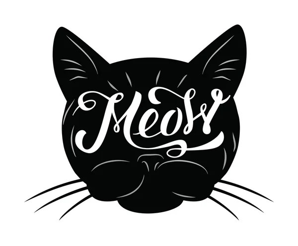 Icono gato negro — Archivo Imágenes Vectoriales