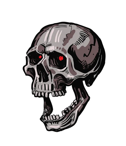 Vector black skull — Stock Vector