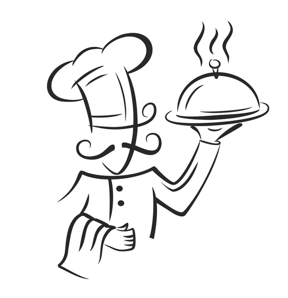 Vector negro chef — Vector de stock