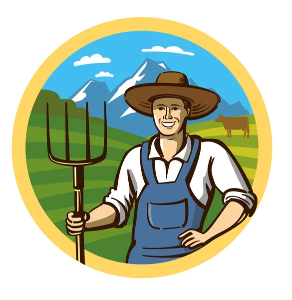 Векторный фермер — стоковый вектор
