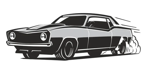 Vector negro músculo coche — Vector de stock