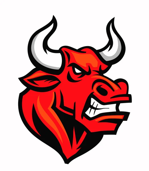 Färg bull emblem — Stock vektor