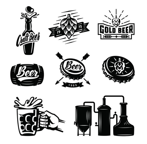 Vector beer badges Stock Illustration