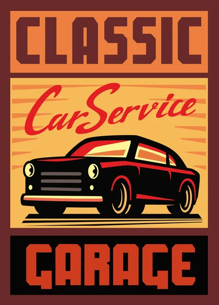 Vector retro carro —  Vetores de Stock