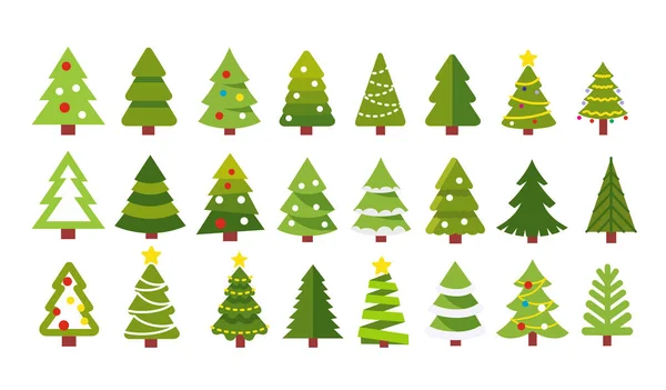 白い背景のクリスマスツリー — ストックベクタ