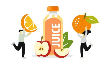 Sağlıklı yaşam tarzı kavramı meyve suyu ve meyve suyu için meyve topluyor. Yaratıcı içecek