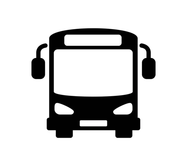 Icono de autobús Vista frontal. emblema del vehículo de ciudad — Vector de stock