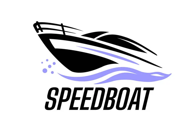 Yacht Speedboot Logo Vektor. — Stockvektor