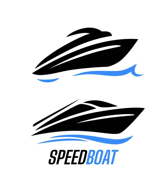 Yacht Speedboot Logo Vektor. — Stockvektor