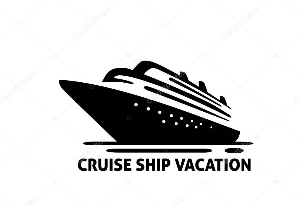 Cruise Ship Logo icon vector. 