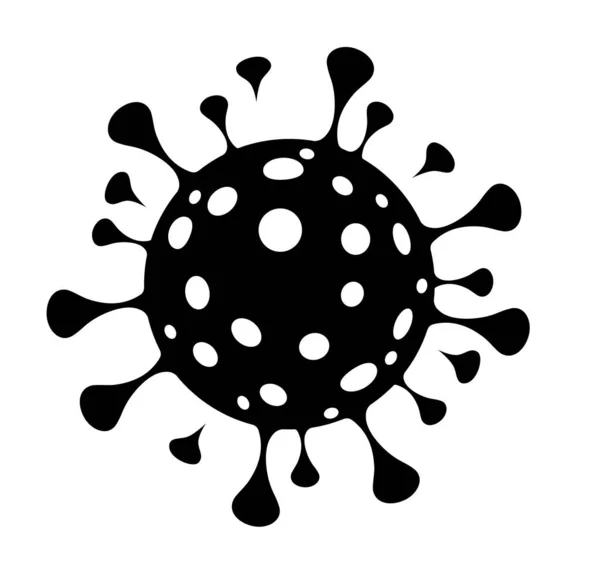 Coronavirus cell Vector Icon black — Stock Vector