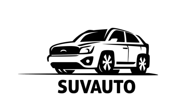 Suv coche diseño logo vector — Vector de stock