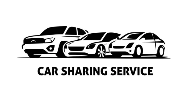 Sharing Car Logo Template Vektor. Rent auto sign — Stockvektor