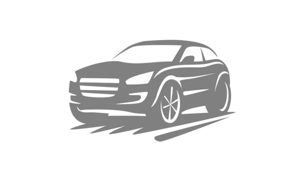 Suv coche diseño logo vector — Archivo Imágenes Vectoriales