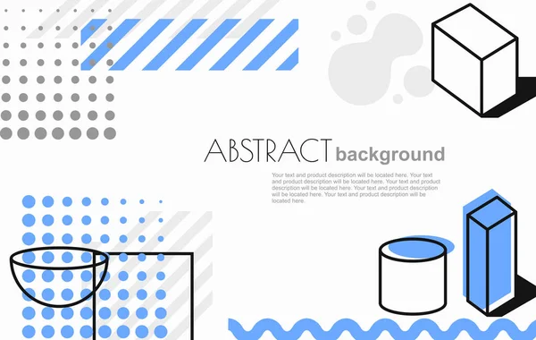 Vector Geometrische achtergrond met abstracte elementvormen. Voor brochures, flyers, tijdschriften, visitekaartjes. — Stockvector