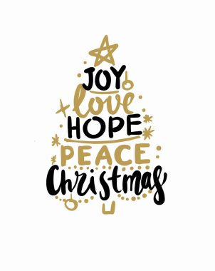 Harflerle ve elementlerle Noel Ağacı