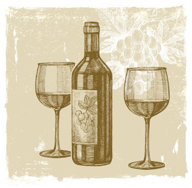 çizilmiş şarap ver