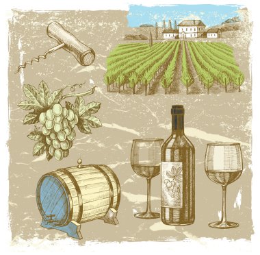 çizilmiş şarap ver