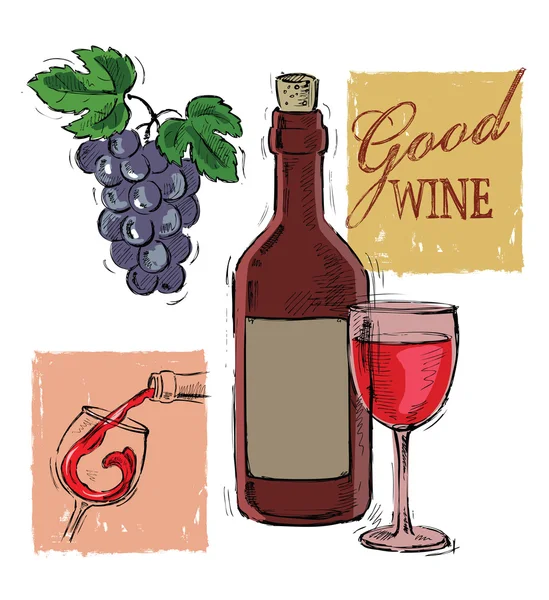 Векторное вино — стоковый вектор
