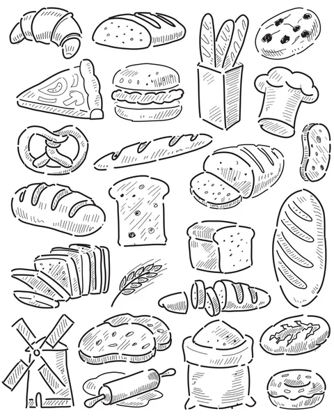 Hand drawn bread — Stock Vector