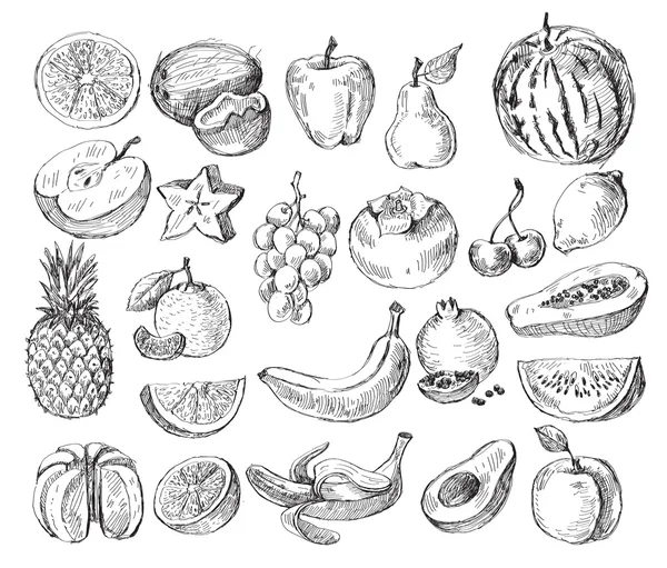 Fruta extraída a mano — Archivo Imágenes Vectoriales