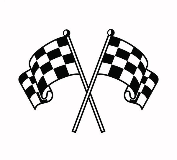 Checkered flags icon — Stock Vector