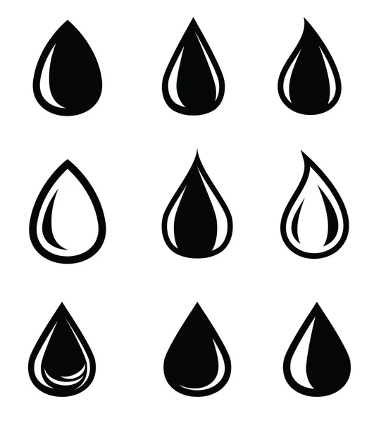 Drop icons — Stock Vector