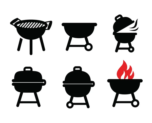 Iconos de barbacoa — Archivo Imágenes Vectoriales