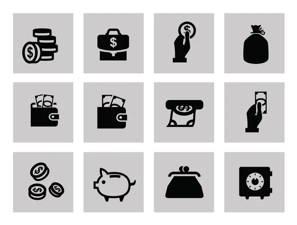 Iconos de dinero — Archivo Imágenes Vectoriales