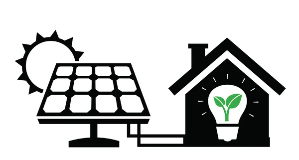 Icono del panel solar — Vector de stock