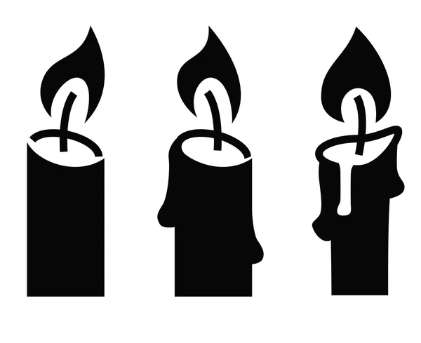 Svíčka ikona — Stockový vektor