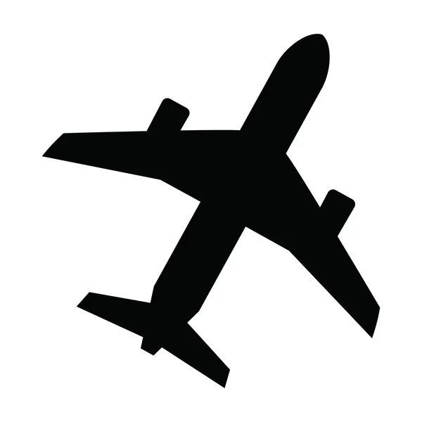 Black Airplane — Stock Vector